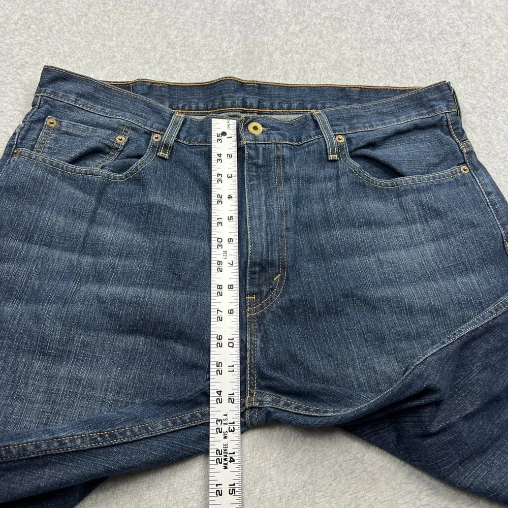Levi's 569 Loose Straight Jeans Mens 38x34 Blue Dark Wash Denim Classic Baggy